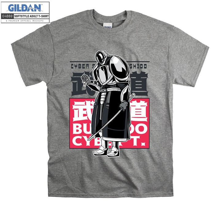 Samurai cyber anime poster T-shirt