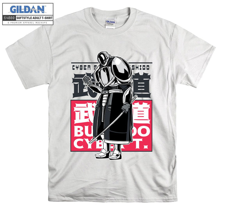 Samurai cyber anime poster T-shirt