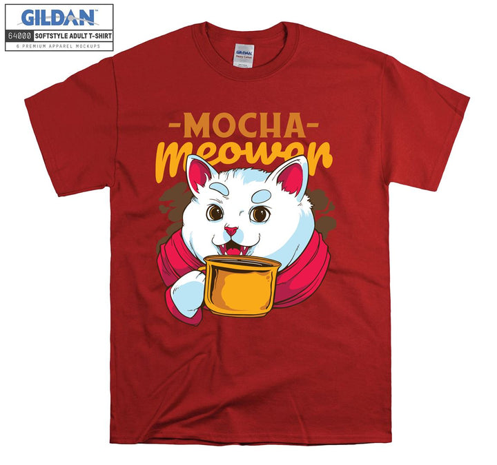 Cartoon Cat Mocha Meower Figure T-shirt