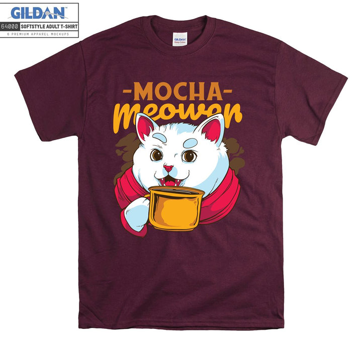 Cartoon Cat Mocha Meower Figure T-shirt