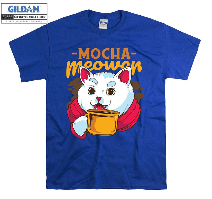 Cartoon Cat Mocha Meower Figure T-shirt