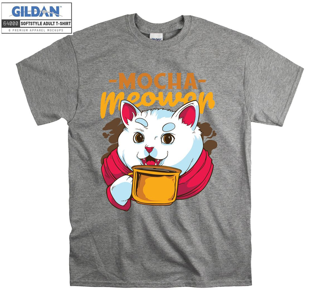 Cartoon Cat Mocha Meower Figure T-shirt