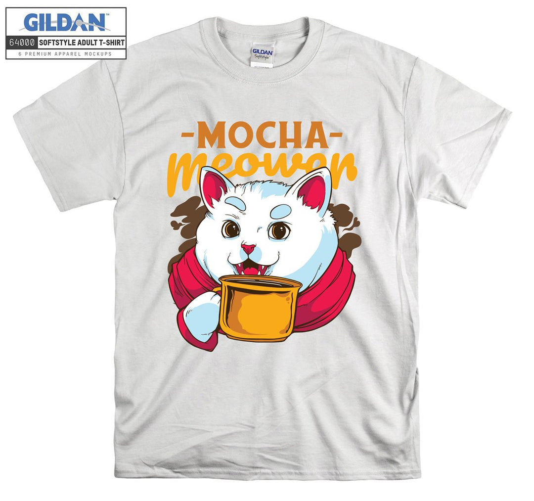 Cartoon Cat Mocha Meower Figure T-shirt