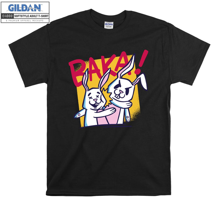 Anime Rabbit Baka T-shirt