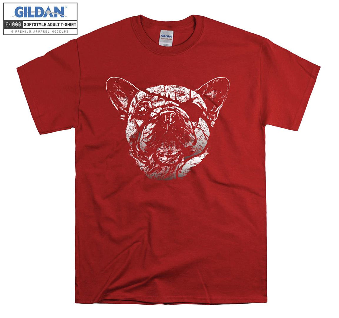 Alone pirate dog face figure T-shirt