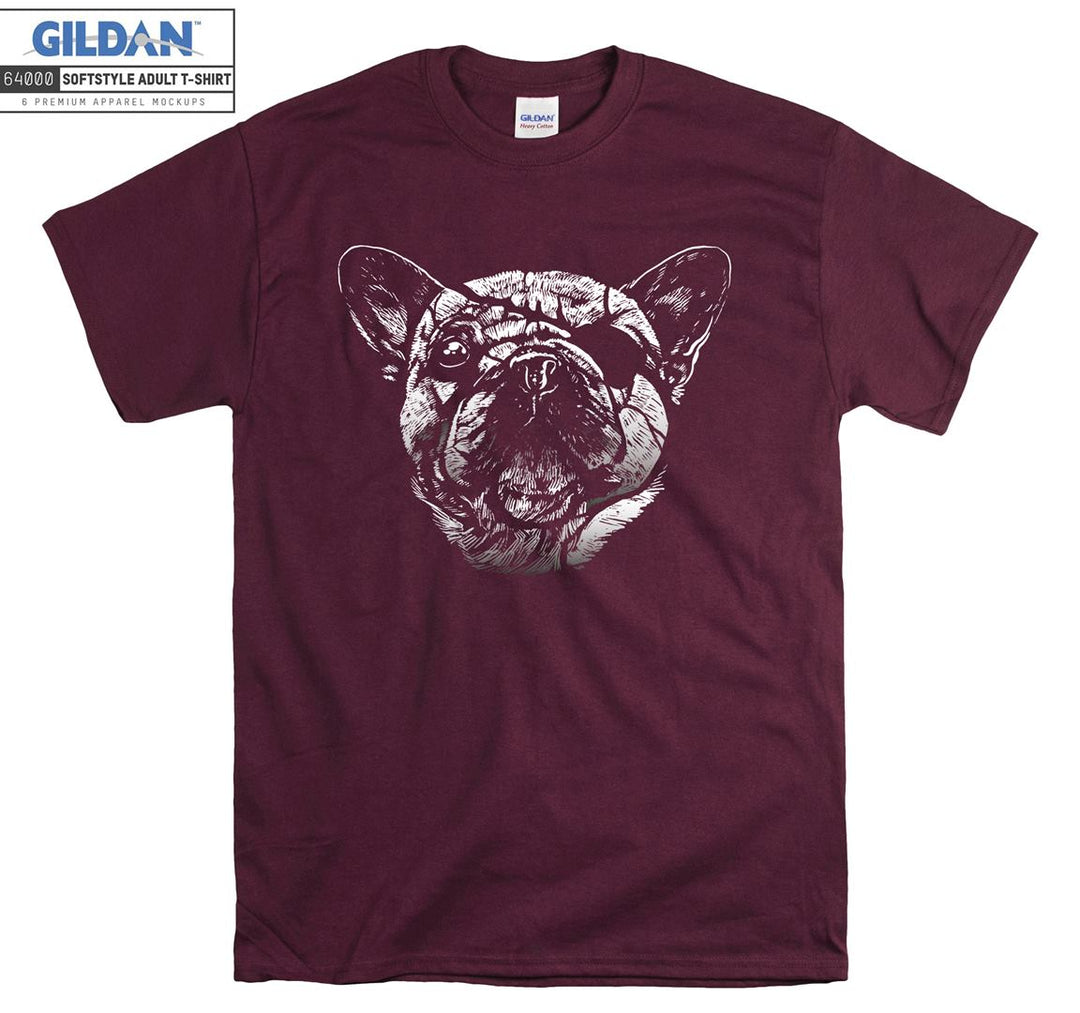 Alone pirate dog face figure T-shirt