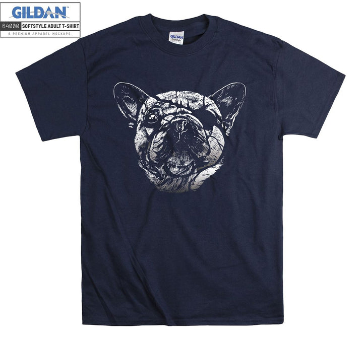 Alone pirate dog face figure T-shirt