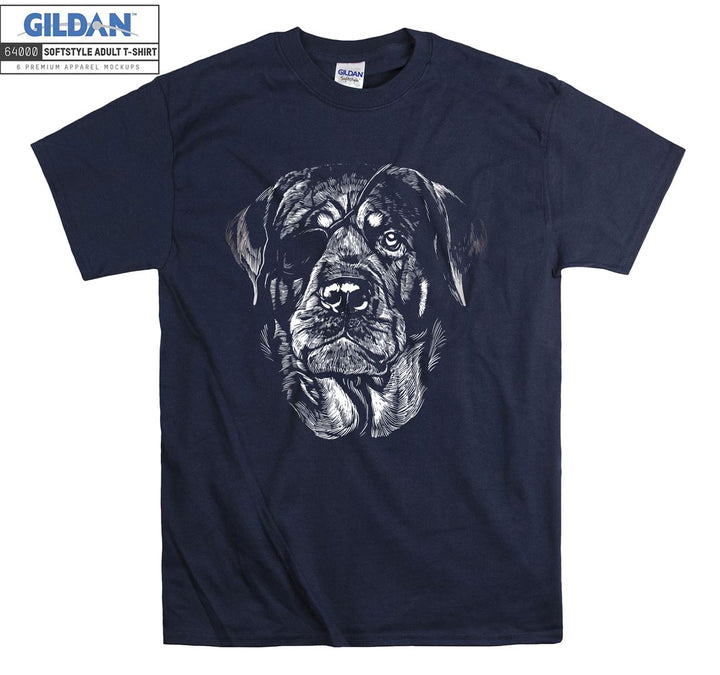 Pirate dog face figure T-shirt