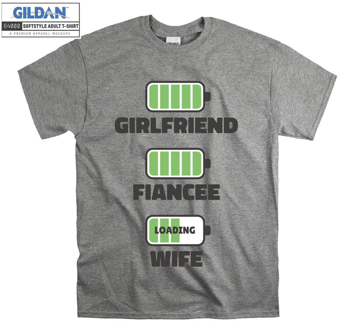 Girlfriend fiancee wife Battery funny figure T-shirt