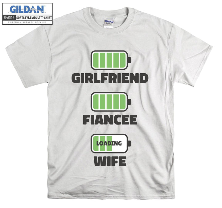 Girlfriend fiancee wife Battery funny figure T-shirt