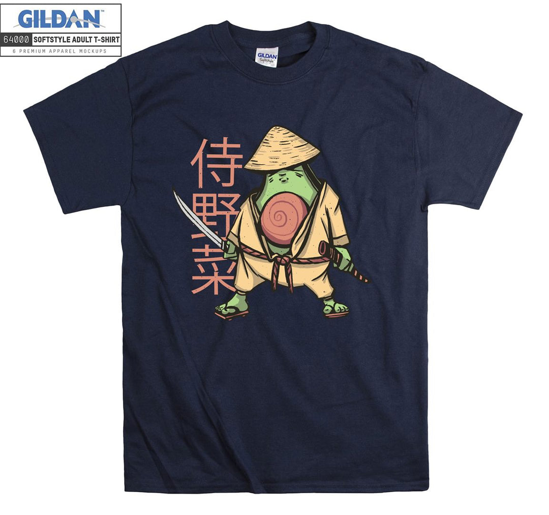 Funny samurai with catana figure T-shirt