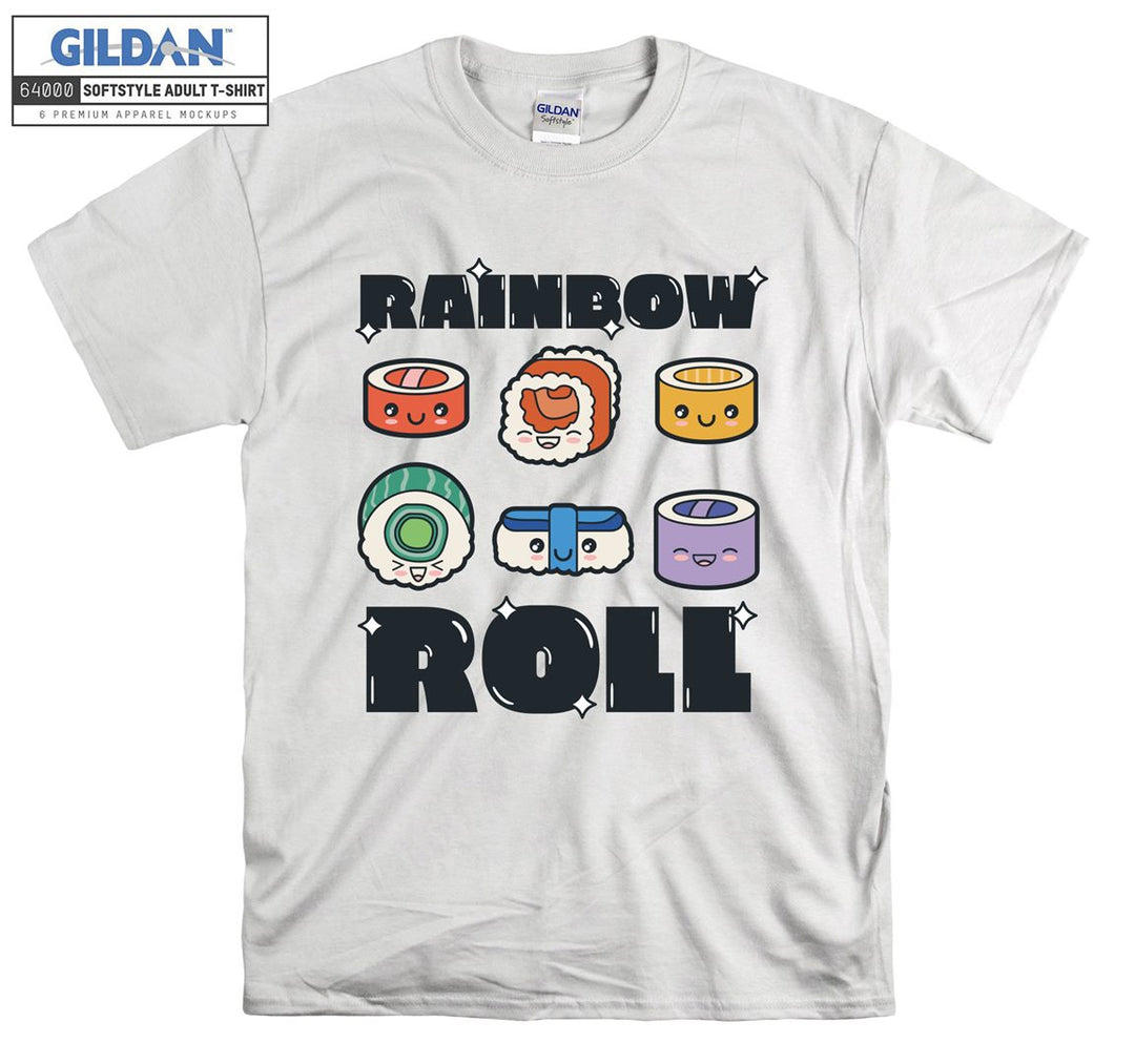 Cute Anime Rainbow Roll T-shirt