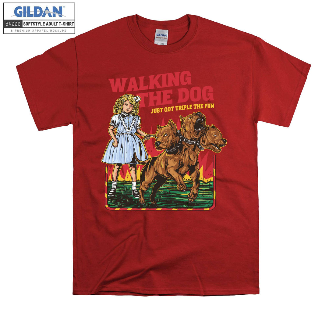 Walking The Dog Just Got Triple The Fun T-shirt