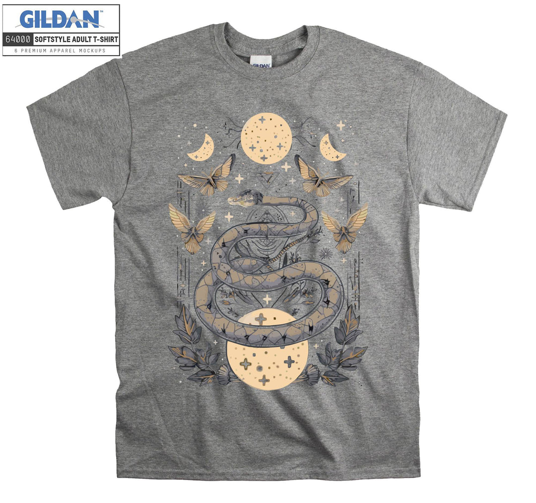 Moon Snake Butterfly T-shirt