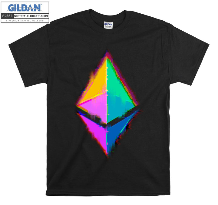 ETH Ethereum Glitch Logo T-shirt