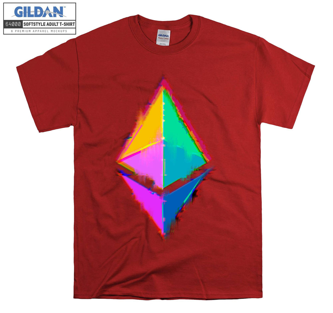 ETH Ethereum Glitch Logo T-shirt