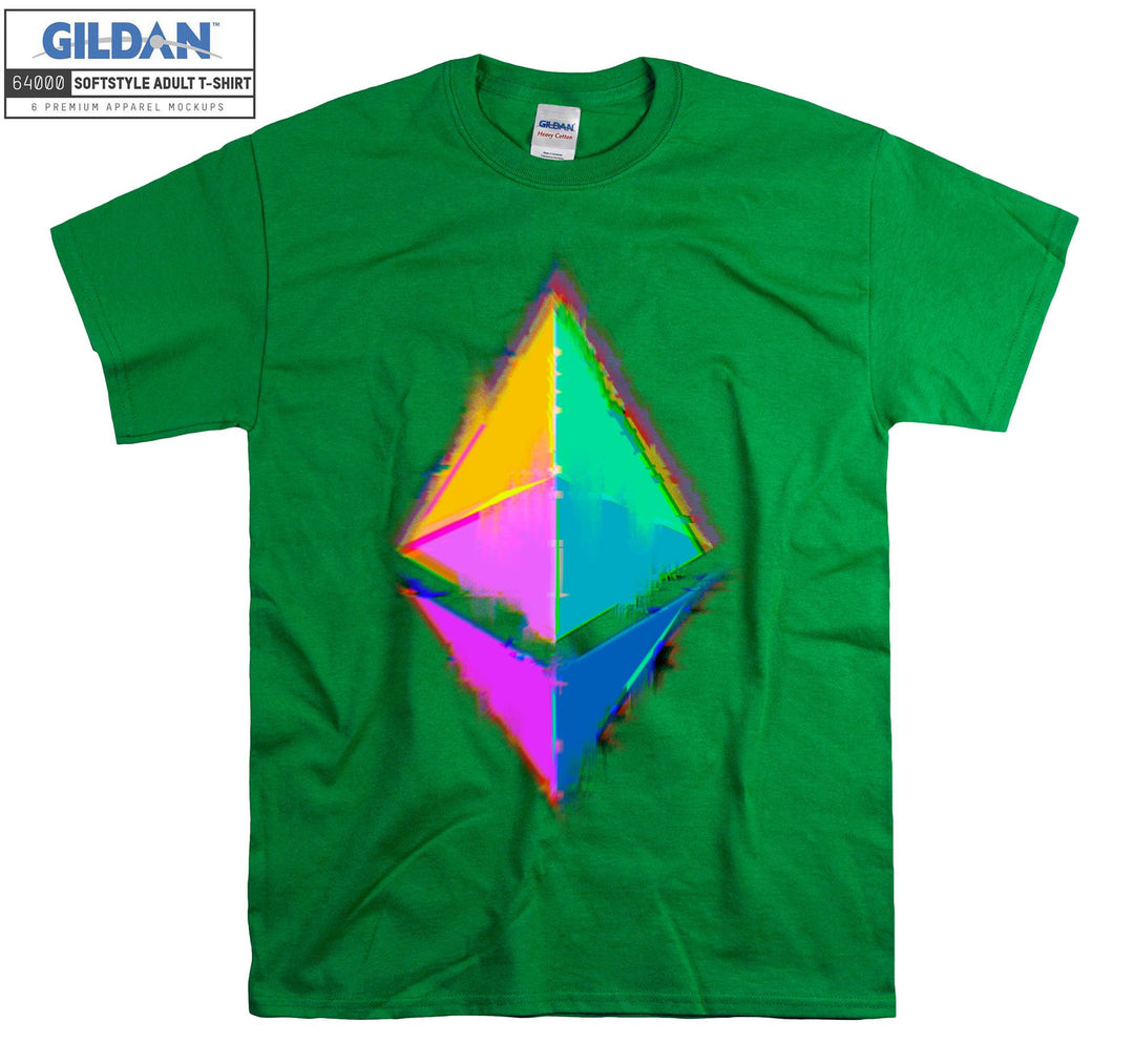 ETH Ethereum Glitch Logo T-shirt