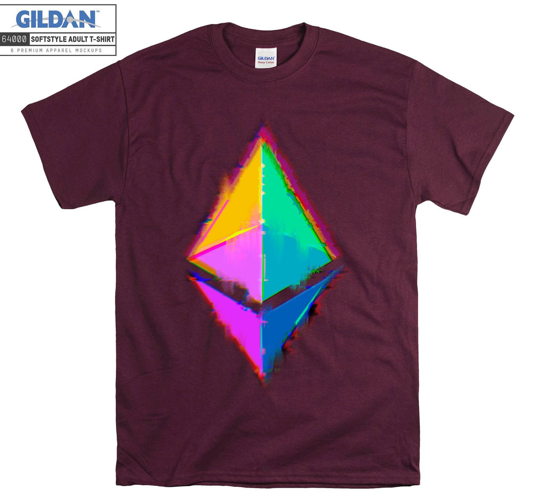 ETH Ethereum Glitch Logo T-shirt