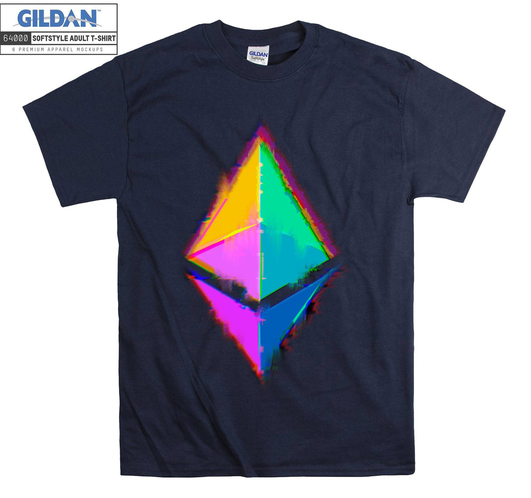 ETH Ethereum Glitch Logo T-shirt