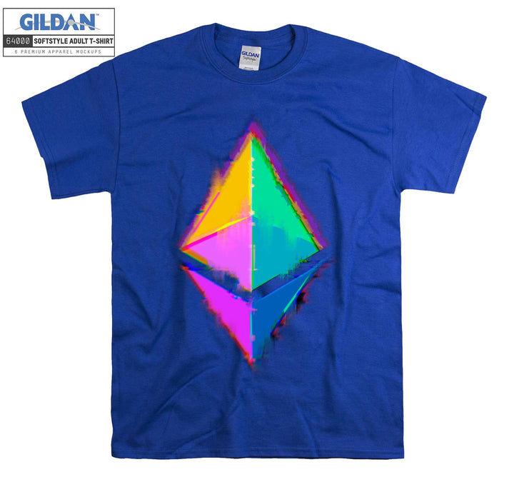 ETH Ethereum Glitch Logo T-shirt