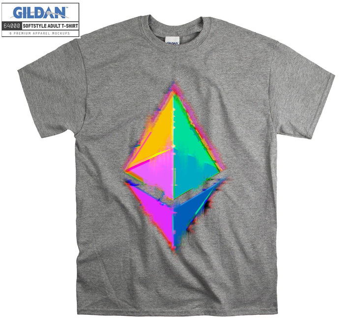 ETH Ethereum Glitch Logo T-shirt