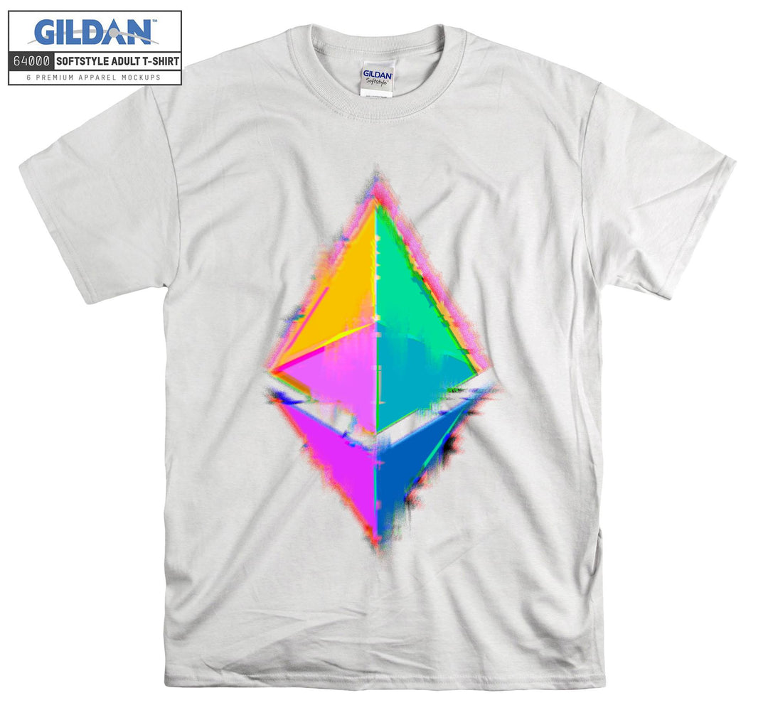 ETH Ethereum Glitch Logo T-shirt