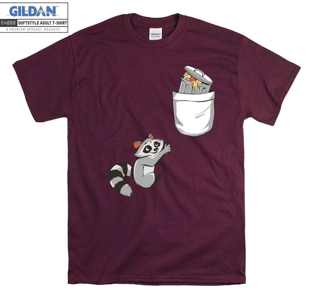 Racoon Pocket Garbage Rubish T-shirt