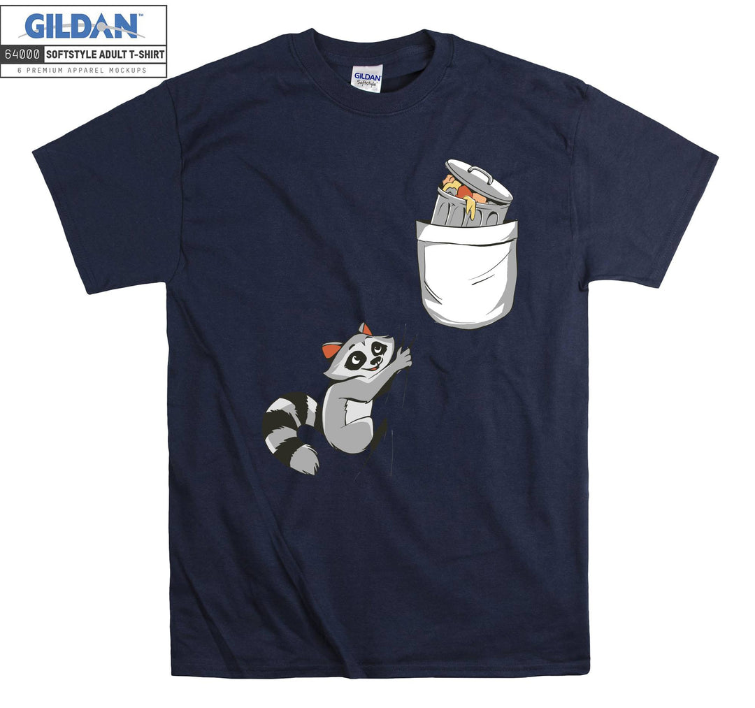 Racoon Pocket Garbage Rubish T-shirt