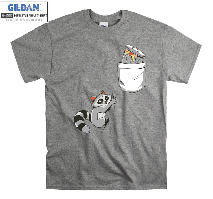 Racoon Pocket Garbage Rubish T-shirt