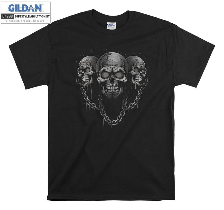 Skull Nacklace Cool T-shirt