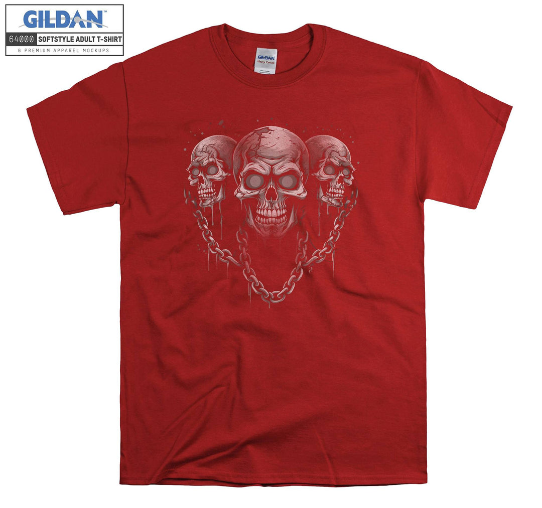 Skull Nacklace Cool T-shirt