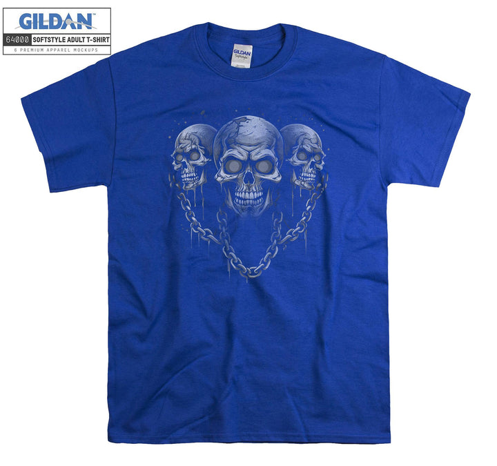 Skull Nacklace Cool T-shirt