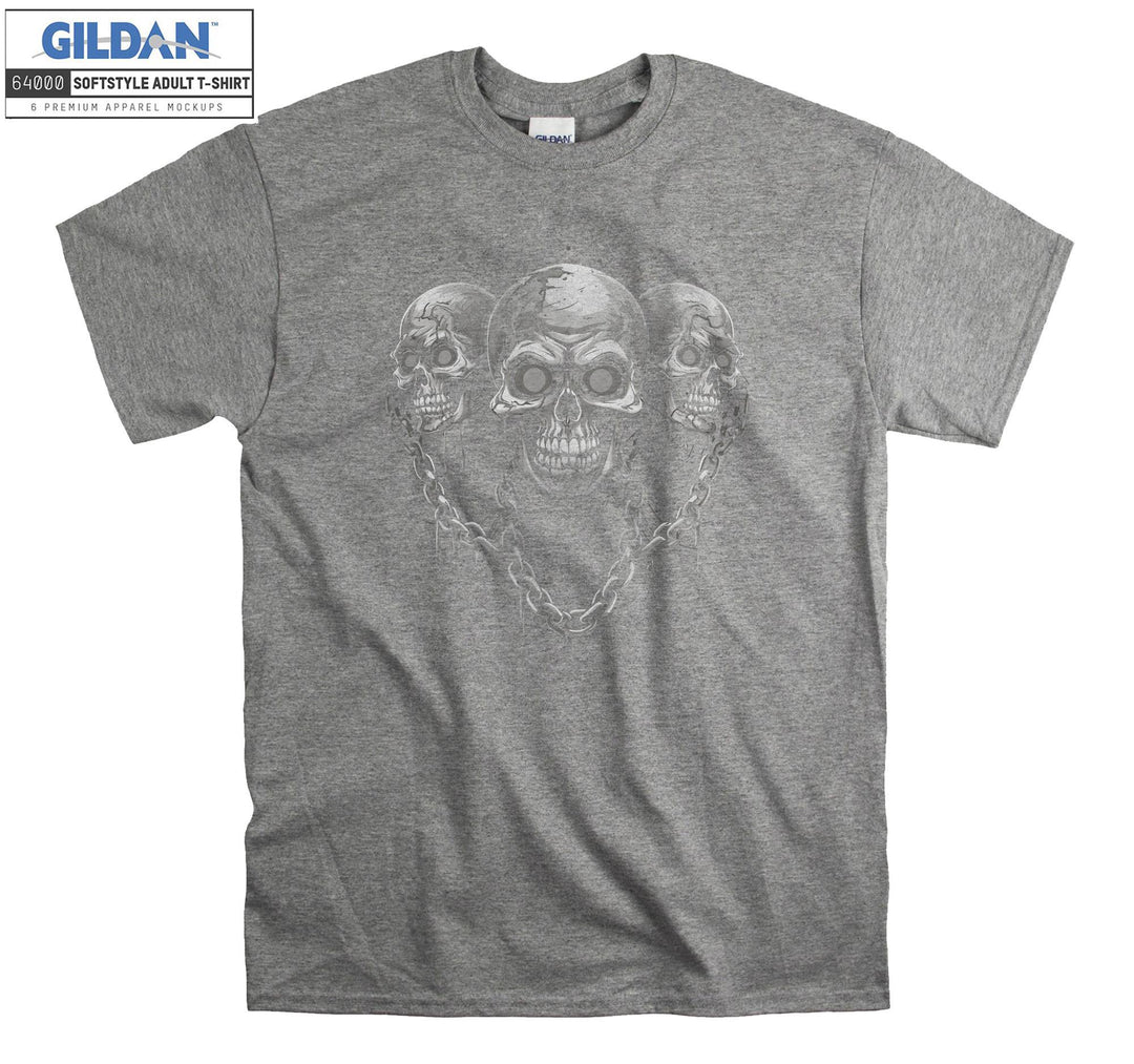 Skull Nacklace Cool T-shirt