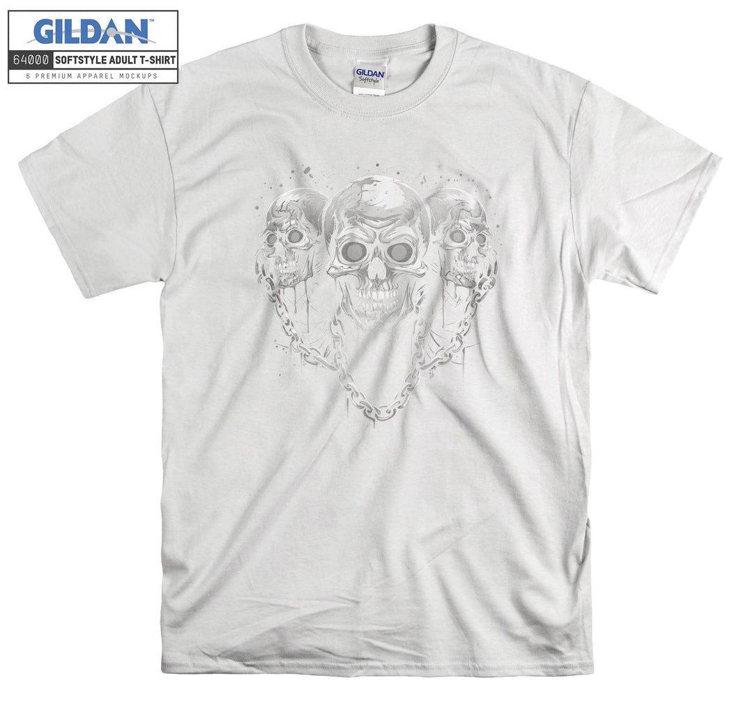 Skull Nacklace Cool T-shirt