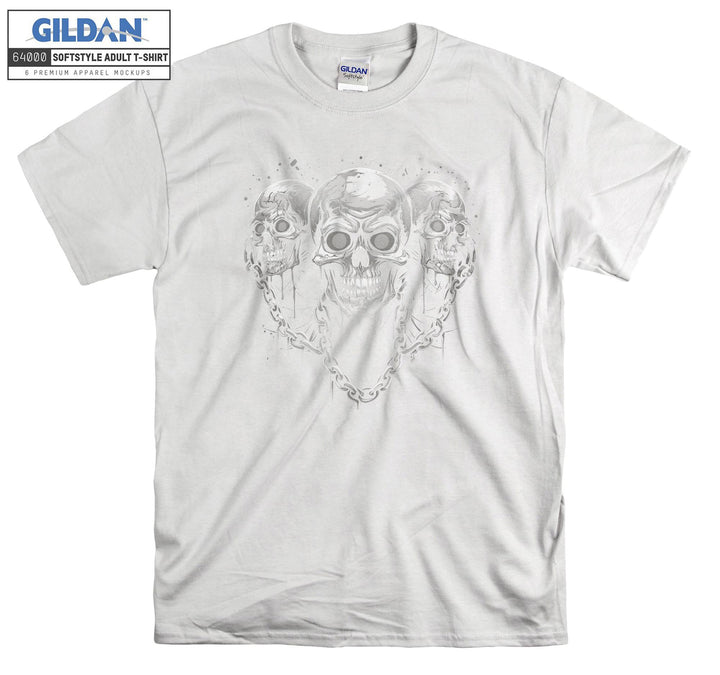 Skull Nacklace Cool T-shirt