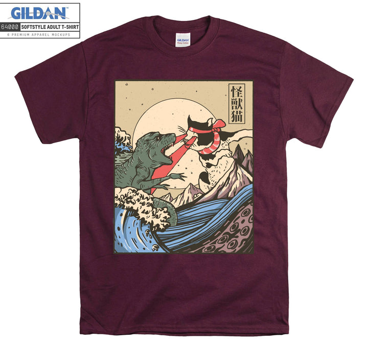 Catzilla Godzilla T-shirt