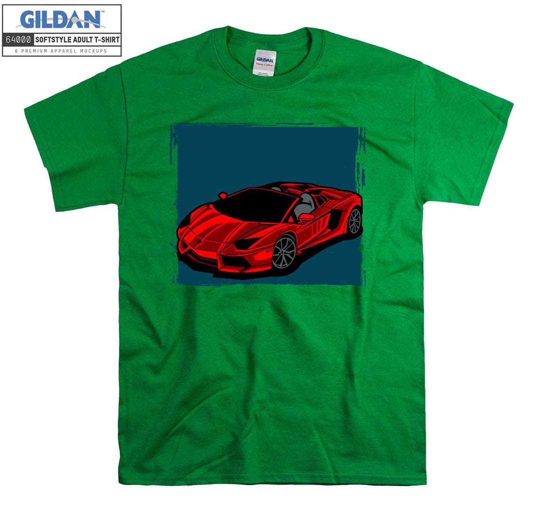 Super Luxury Red Car Figure T-shirt