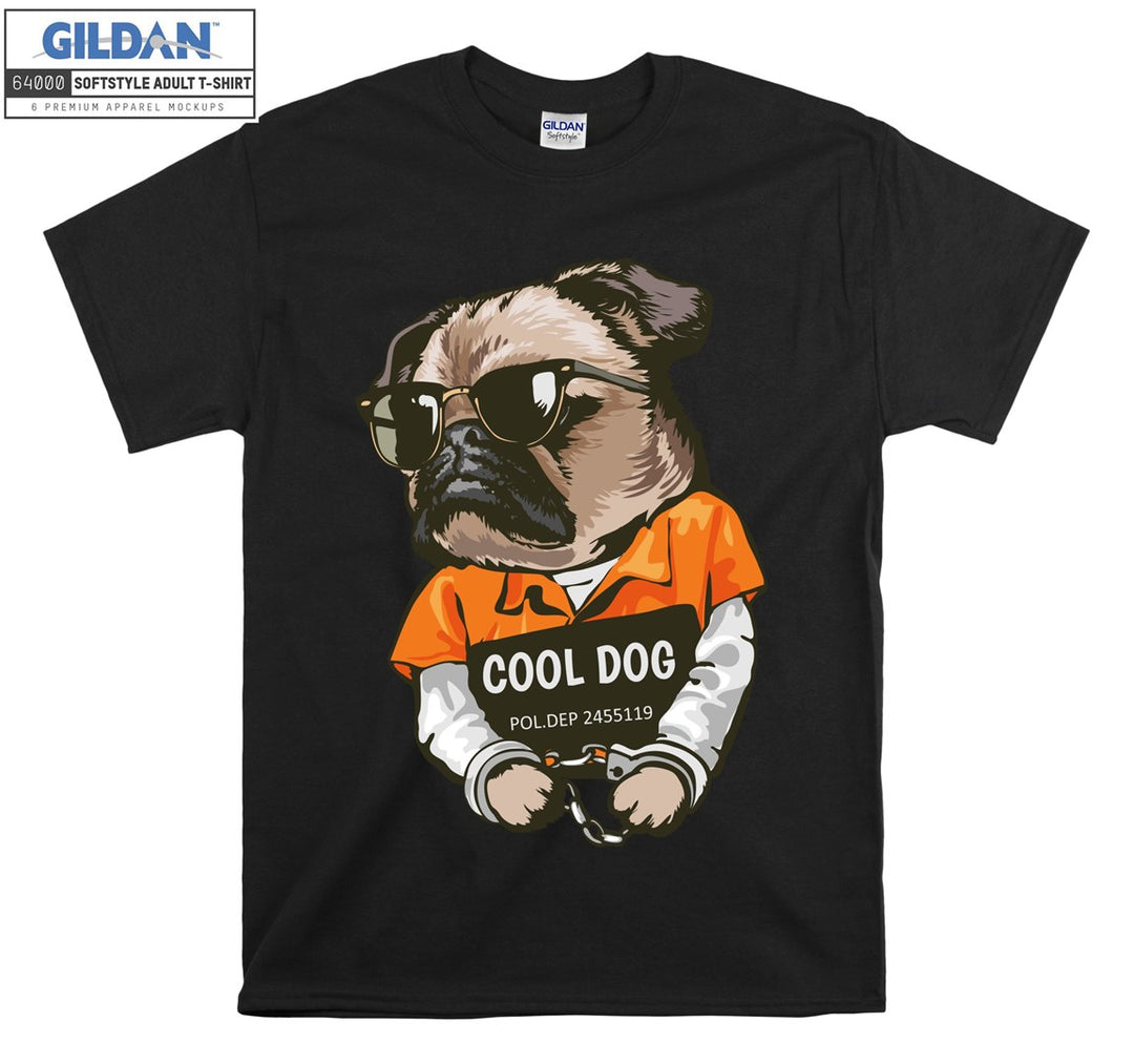 Cool dog police dep figure T-shirt