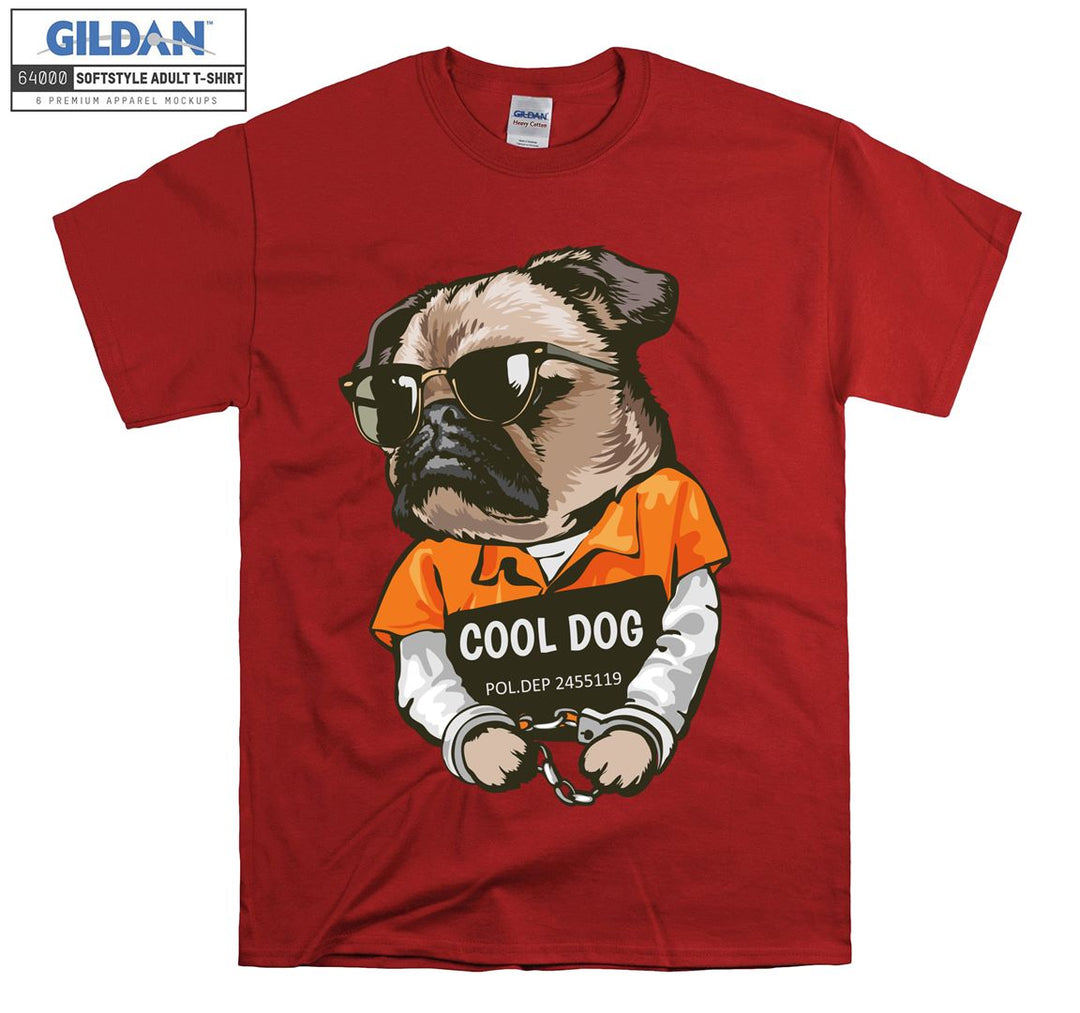 Cool dog police dep figure T-shirt