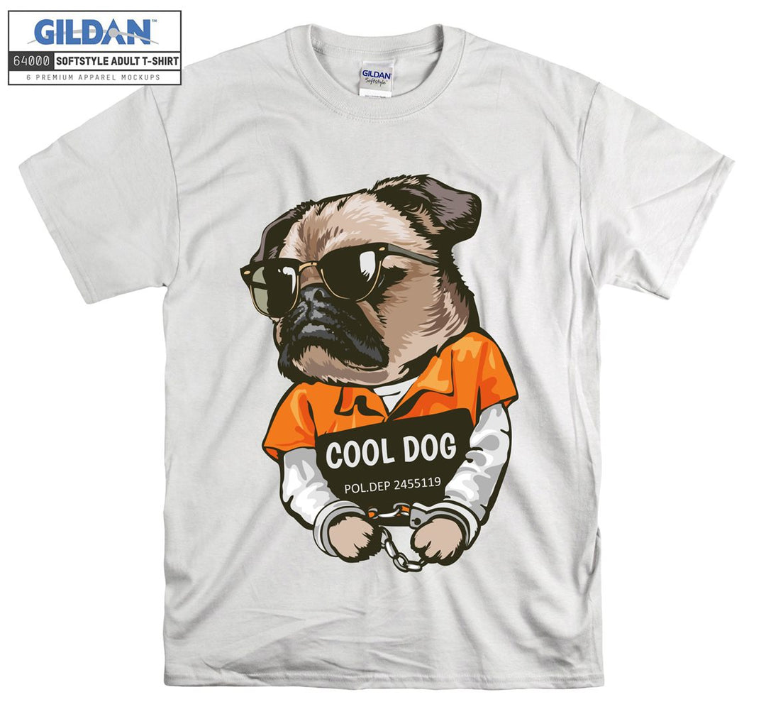 Cool dog police dep figure T-shirt