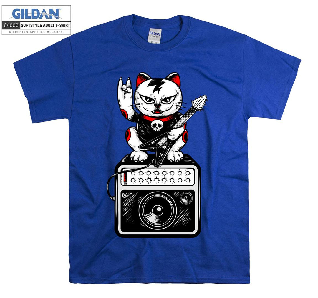 Rock And Roll Cat Figure T-shirt