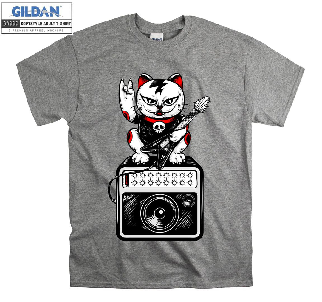 Rock And Roll Cat Figure T-shirt