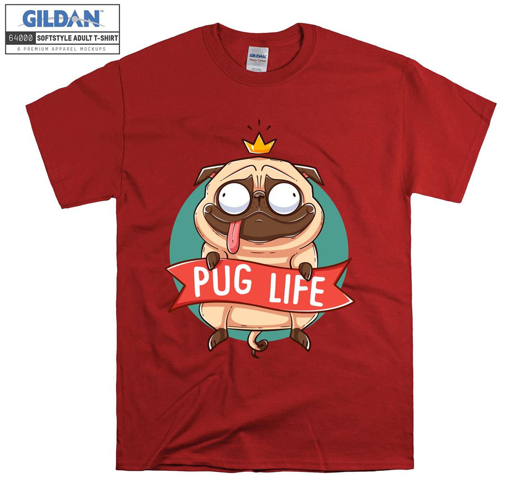 Pug life pug dog figure T-shirt