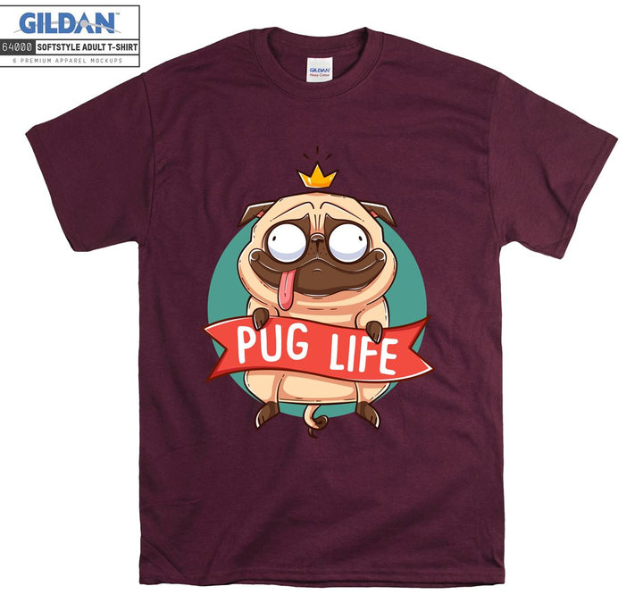 Pug life pug dog figure T-shirt