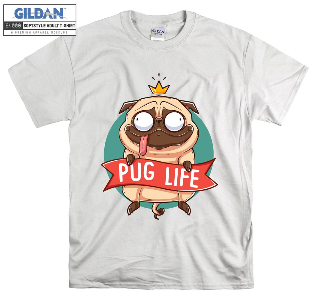 Pug life pug dog figure T-shirt