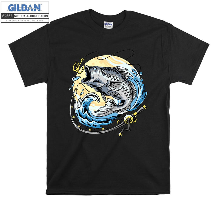 Fishing Logo Figure T-shirt