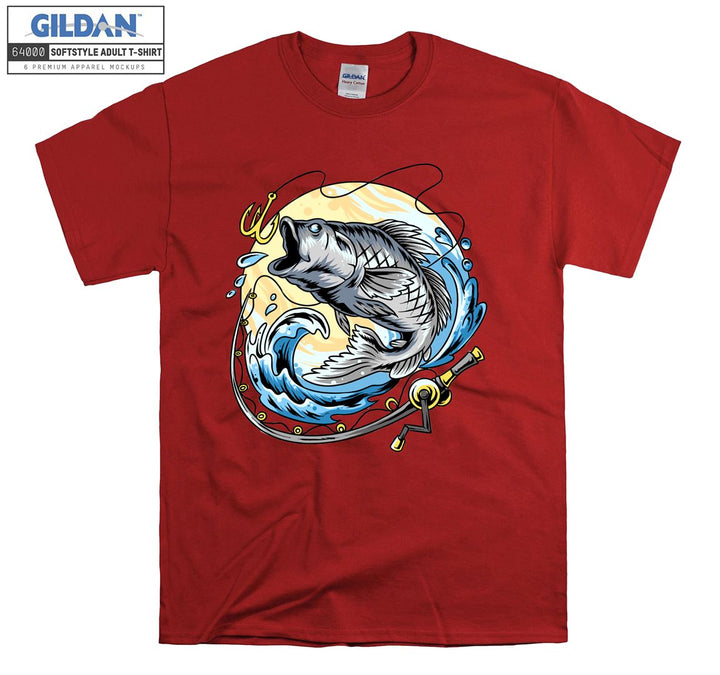 Fishing Logo Figure T-shirt