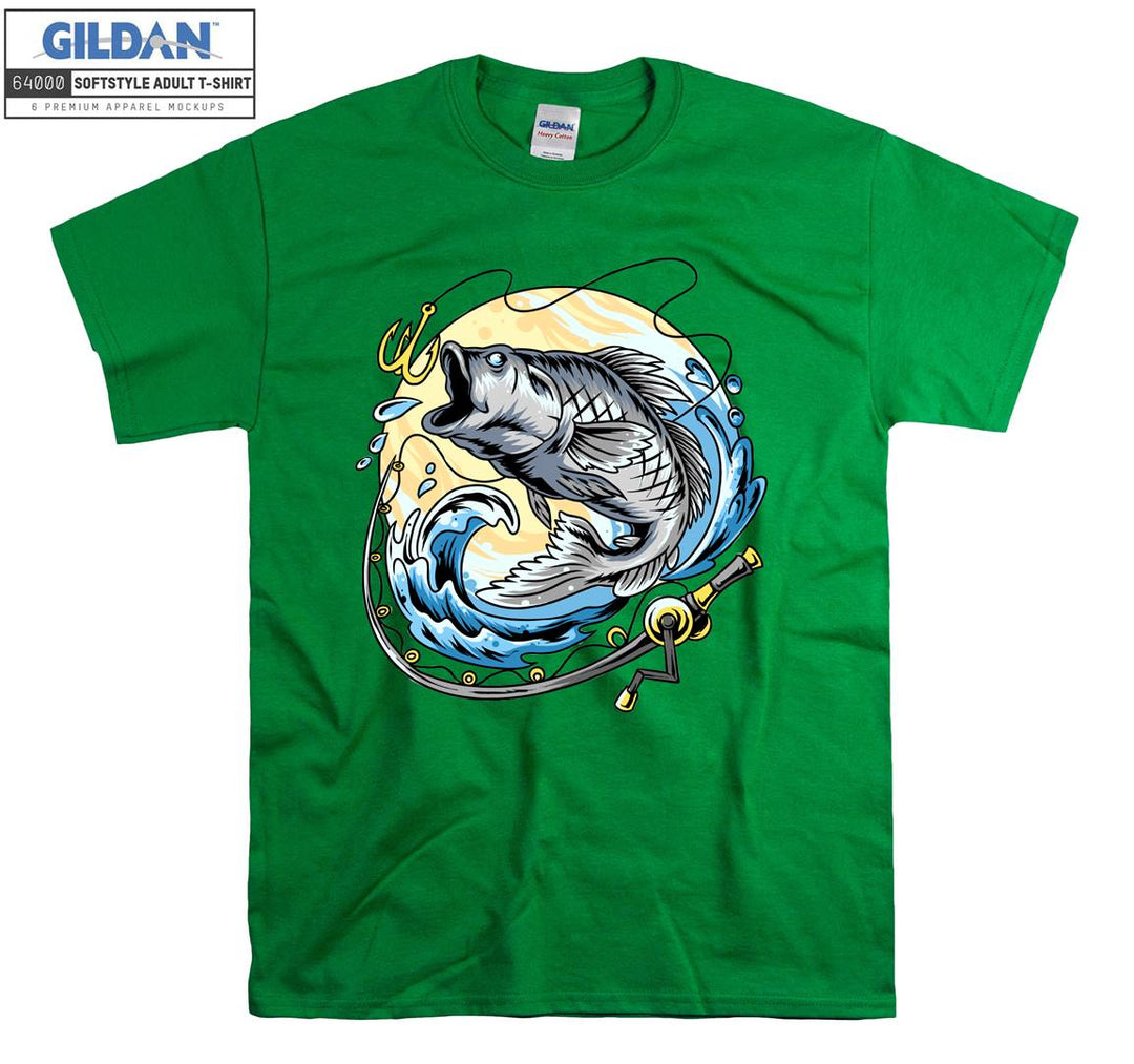 Fishing Logo Figure T-shirt