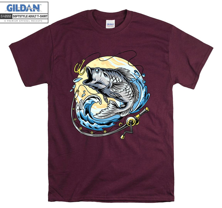 Fishing Logo Figure T-shirt