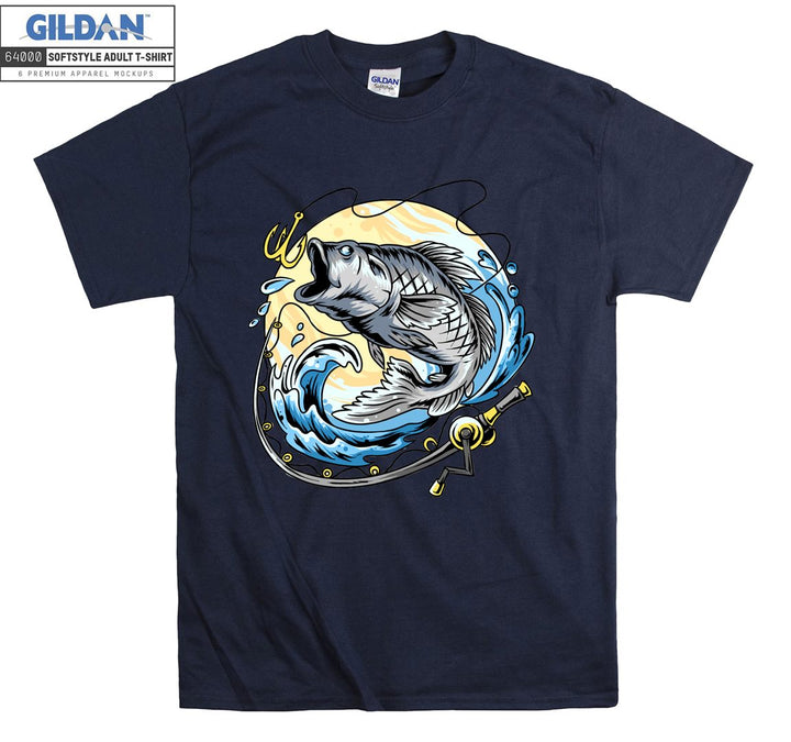 Fishing Logo Figure T-shirt